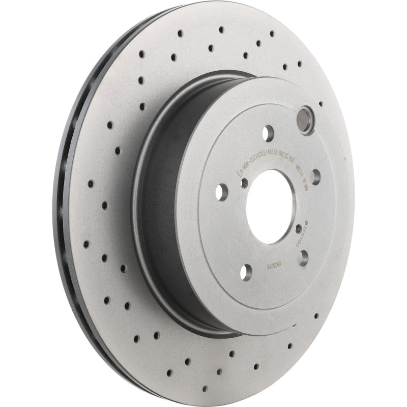 Brembo OE Brembo Rear Premium UV Coated OE Equivalent Rotor for 18-20 Subaru WRX/STI - view 3