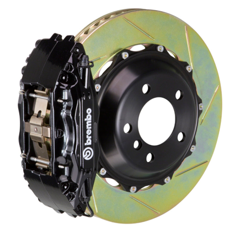 Brembo Front GT BBK 4 Piston Cast 2pc 332x32 2pc Rotor Slotted Type1-Black for 02-07 Subaru WRX/Impreza