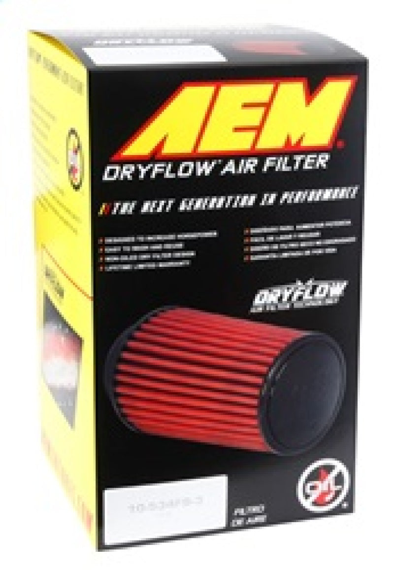 AEM DryFlow Conical Air Filter 5.25in Base OD / 4.75in Top OD / 7in Height