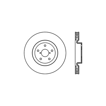 Stoptech 05-07 Subaru Impreza WRX Sti Front High Carbon CRYO-STOP Rotor