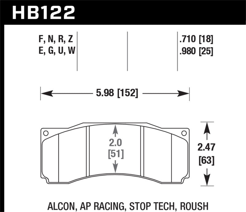 Hawk Stoptech ST-60 Caliper HP+ Street Brake Pads