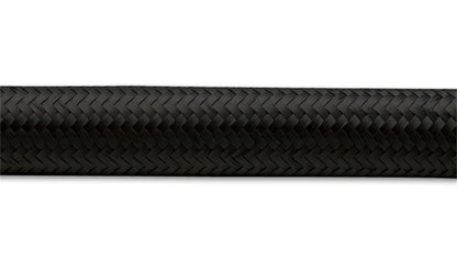 Vibrant -4 AN Black Nylon Braided Flex Hose (5 foot roll)