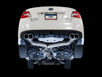 AWE Tuning Subaru WRX/STI VA/GV Sedan Track Edition Exhaust - Chrome Silver Tips (102mm)