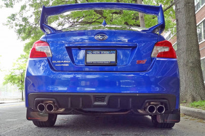 Rally Armor 15-21 Subaru WRX/STI (Sedan ONLY) White UR Mud Flap w/ Black Logo