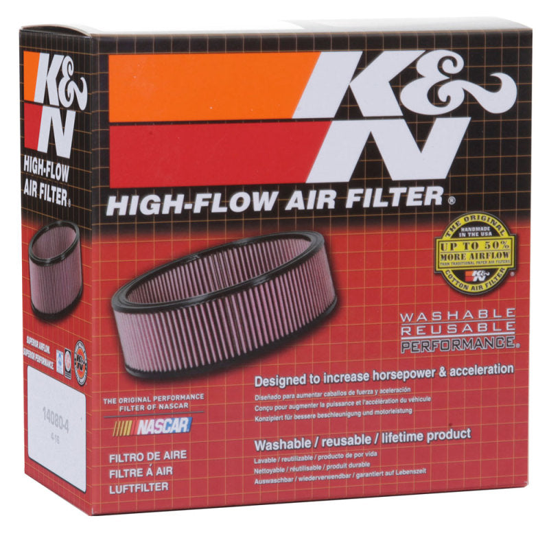 K&N Custom Air Filter Round 5.25 inch ID 6.25 inch OD 2.5 inch Height