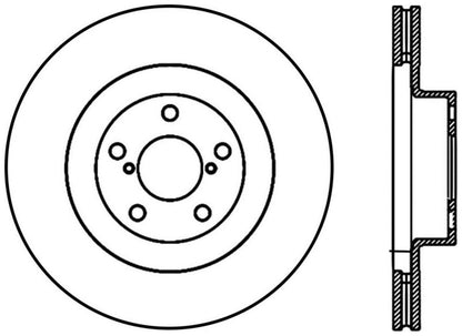 StopTech 02-10 Subaru WRX Slotted & Drilled Left Front Rotor (exc. STi)