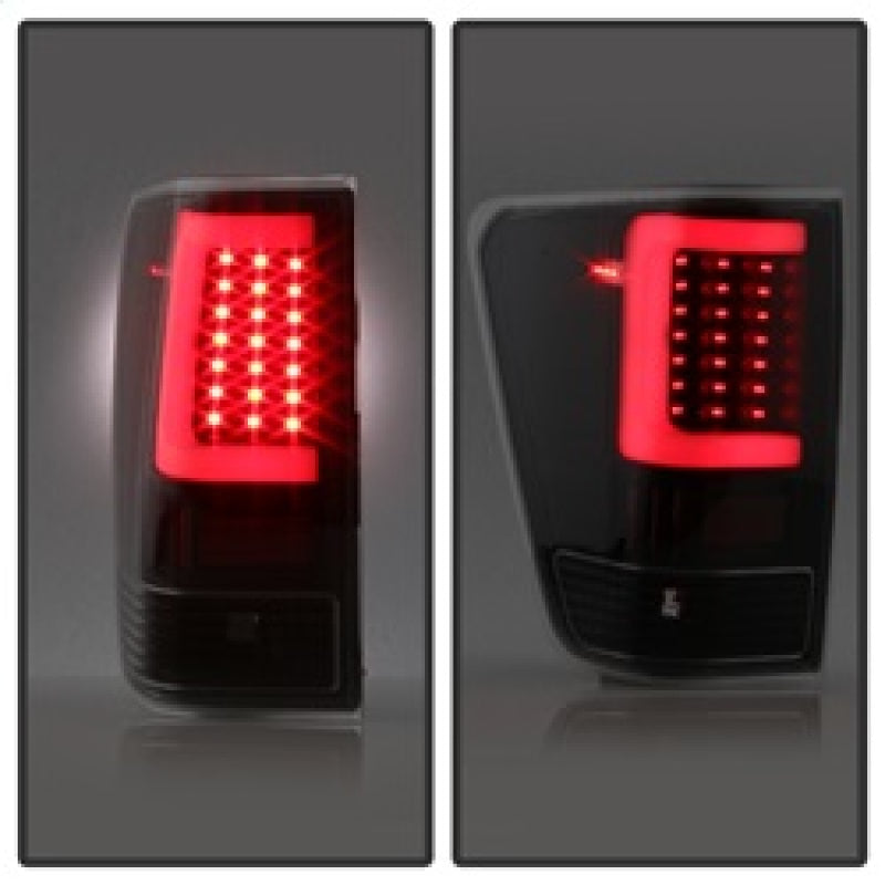 xTune 04-15 Nissan Titan Light Bar LED Tail Lights - Black (ALT-ON-NTI04-LBLED-BK)