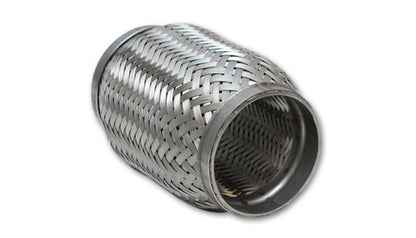 Vibrant SS Flex Coupling with Inner Braid Liner 2in inlet/outlet x 8in flex length