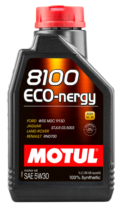 Motul 1L Synthetic Engine Oil 8100 5W30 ECO-NERGY - Ford 913C