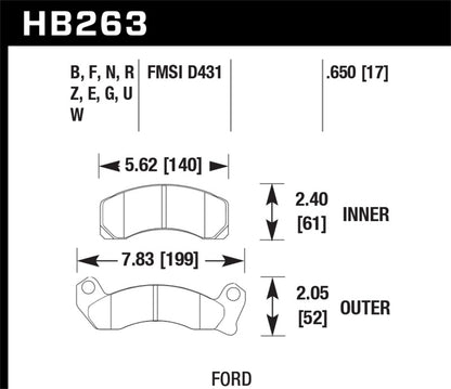 Hawk Performance Ceramic Street Brake Pads