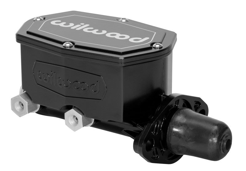 Wilwood Compact Tandem Master Cylinder - 1in Bore - w/Pushrod (Black)